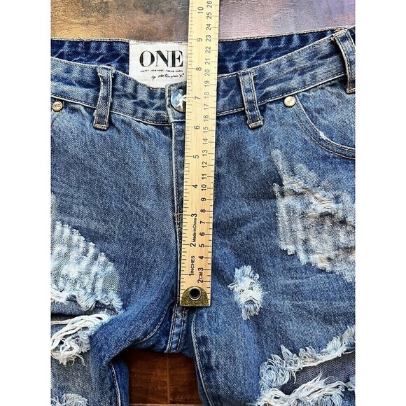ONE By One Teaspoon Distressed Zipper Ankle Low Rise Trashed Free Bird Jean 26 - Picture 9 of 11